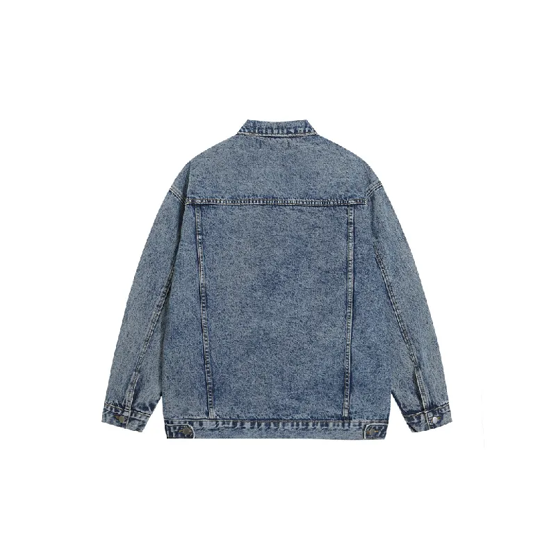 Retro Fashionable Loose Denim Jacket-1
