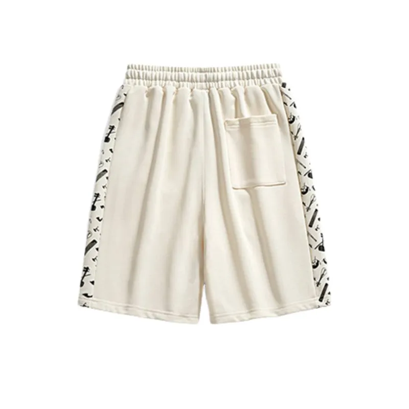 Loose Comfortable Versatile Quick Drying Printed Tide Shorts-1