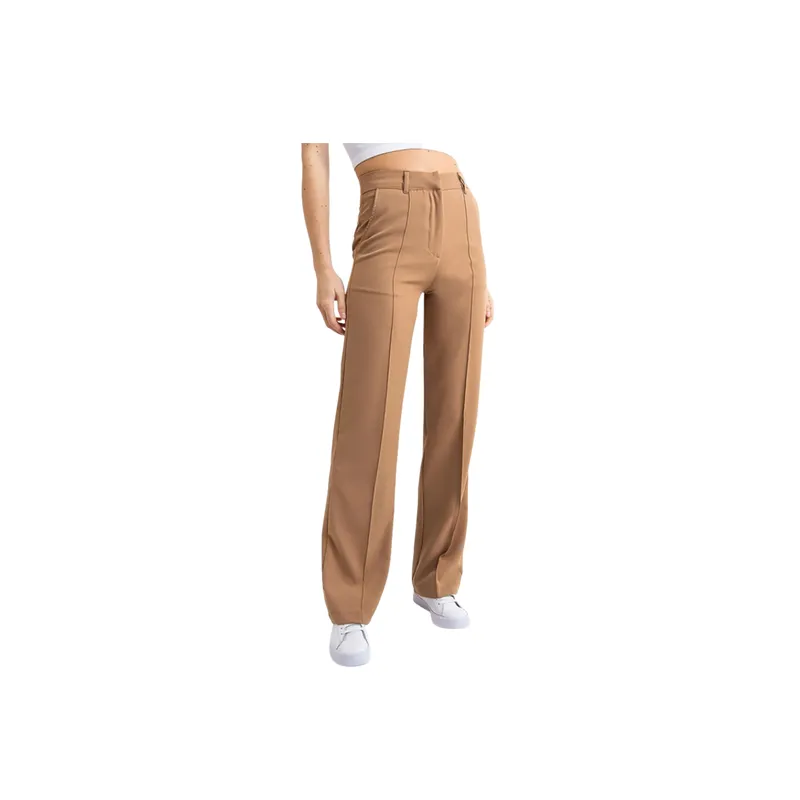 Fashionable Simple Polyester Casual Pants Women-4