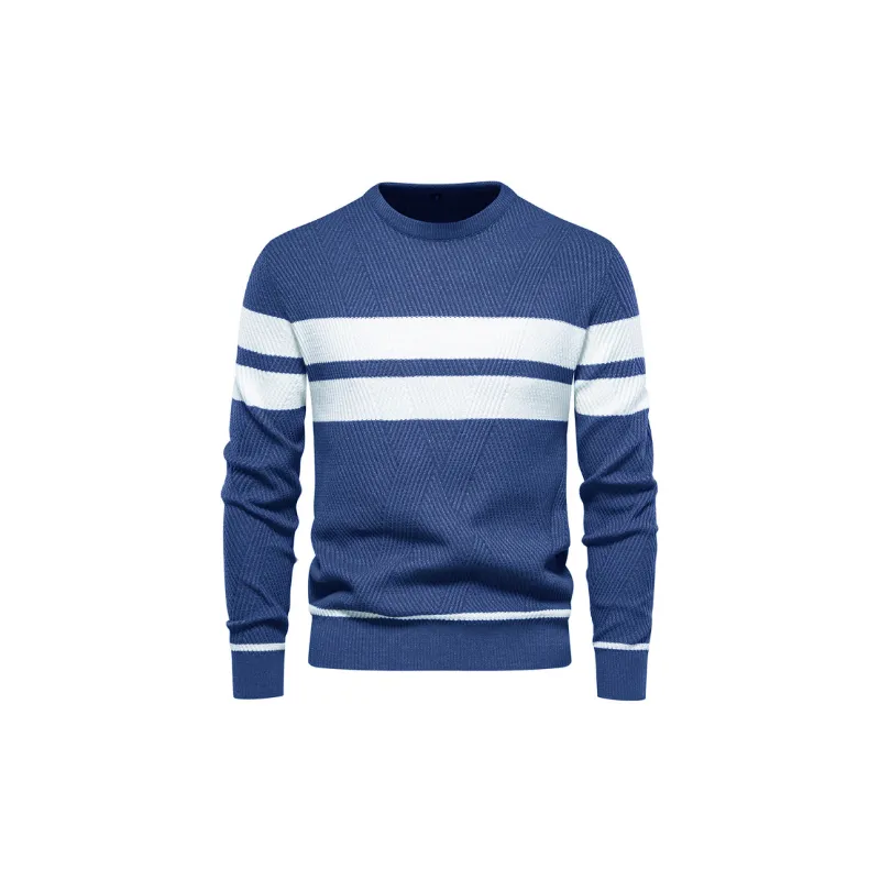 Casual Contrast Color Sweater-9