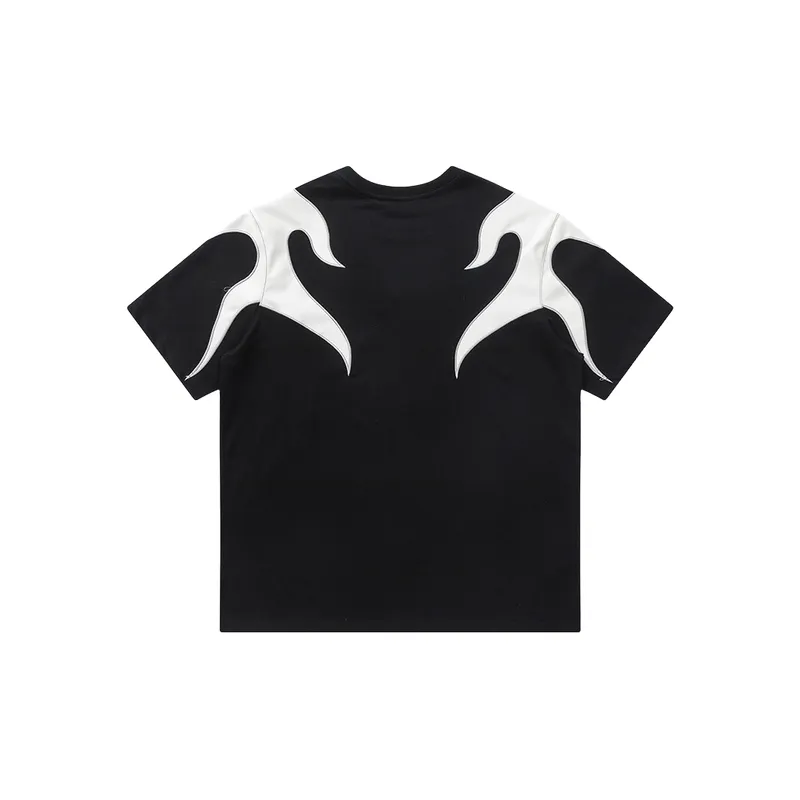 Basics Embroidery Cotton Blended Fabric T Shirt-1