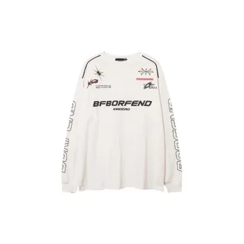 Trendy Racing Style Letter Print Sweatshirt