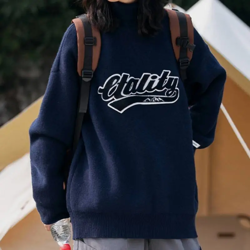Casual Breathable Blended Synthetic Fabrics Sweater-1