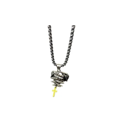 Retro Skull Palm Necklace