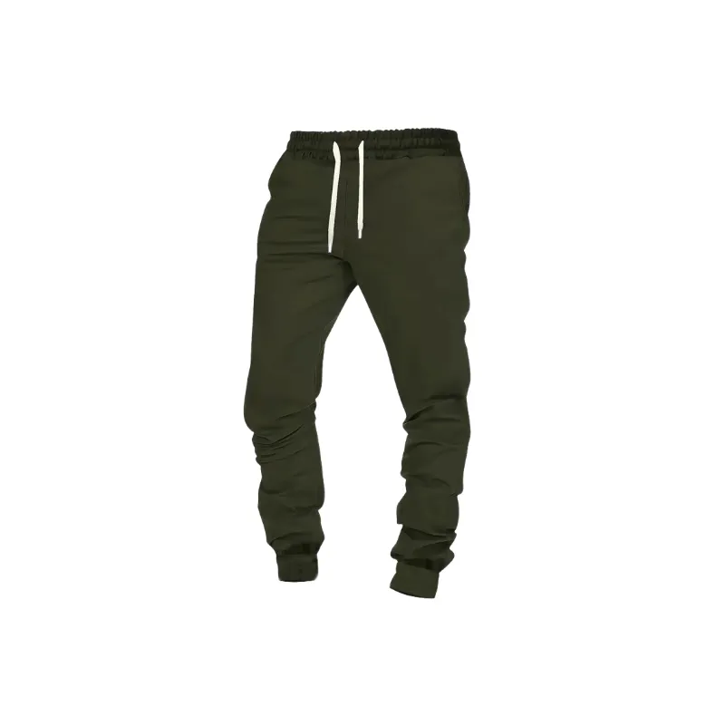Simple Regular Polyester Casual Pants-2