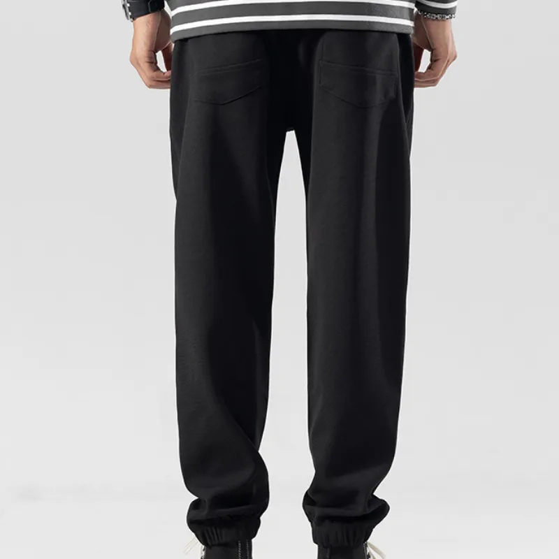 Simple Sporty Blended Synthetic Fabrics Casual Pants-15