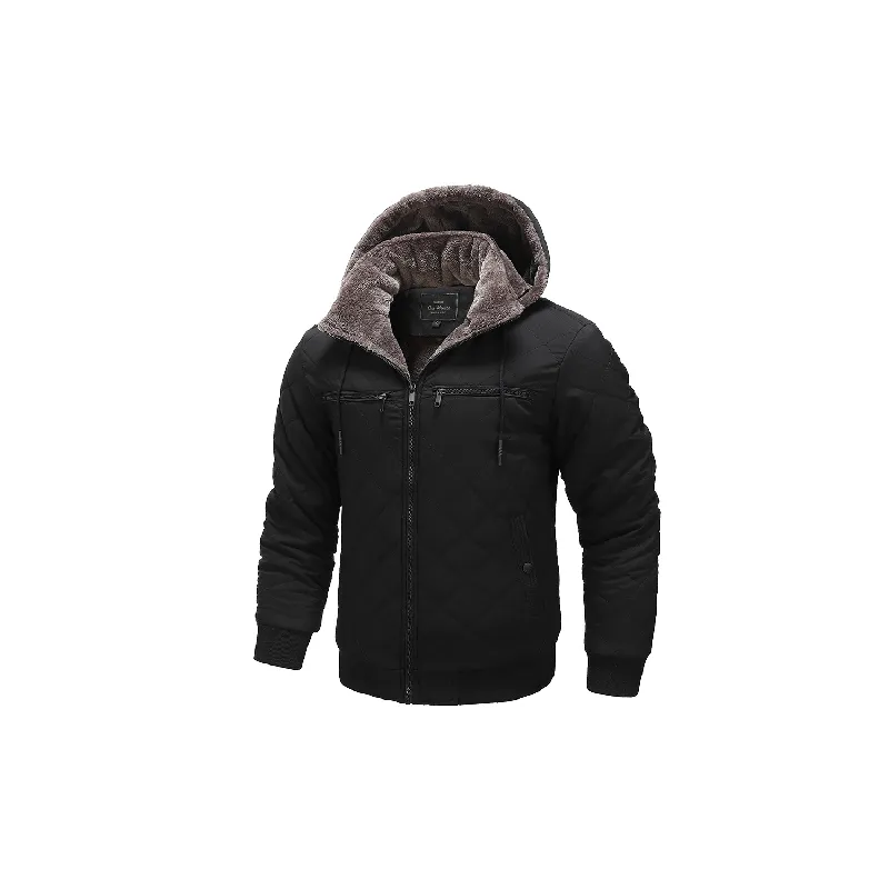 Casual Simple Warm Quilted Jacket-0