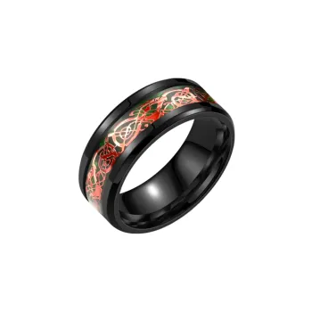 Titanium Steel Dragon Pattern Ring