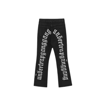 Dark Hip Hop Embroidered Jeans