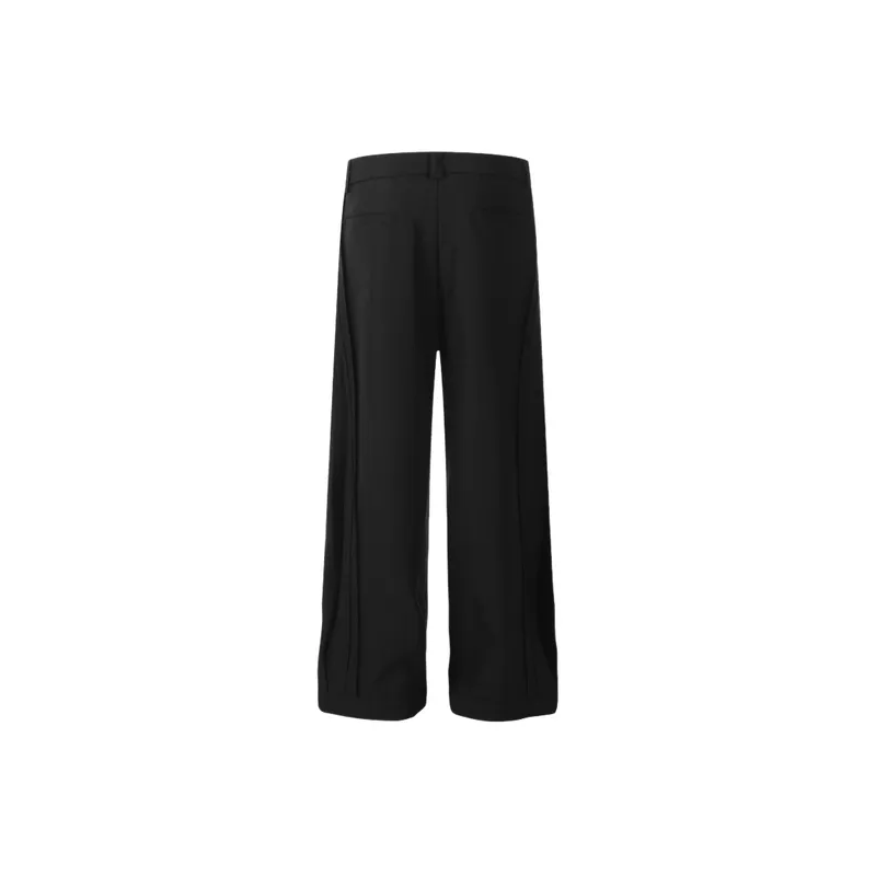 Fashionable Plain Cotton Blended Fabric Casual Pants-5