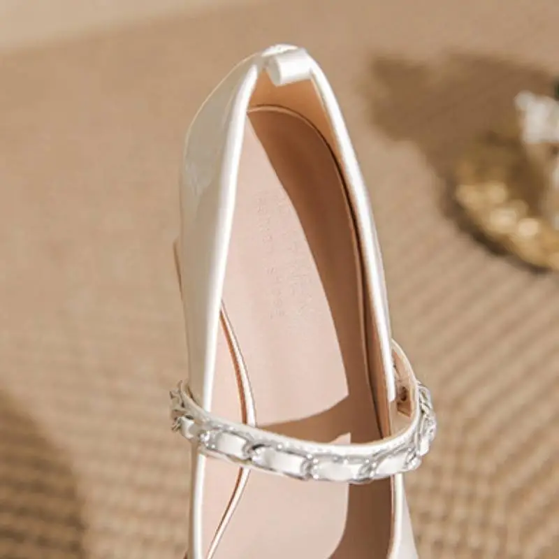 Fashionable Pearls Mary Jane Shoes-4