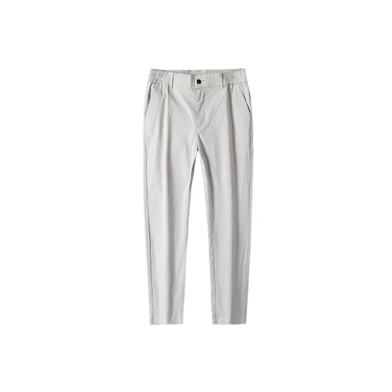 Fashion Simple Cotton Blended Fabric Casual Pants-0