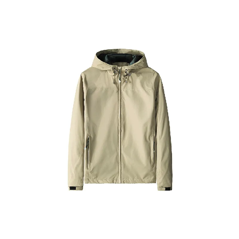 Simple Sporty Blended Synthetic Fabrics Outdoor Jacket-3