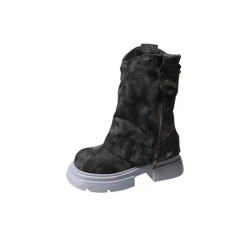 Fashionable Plain Ankle Boots