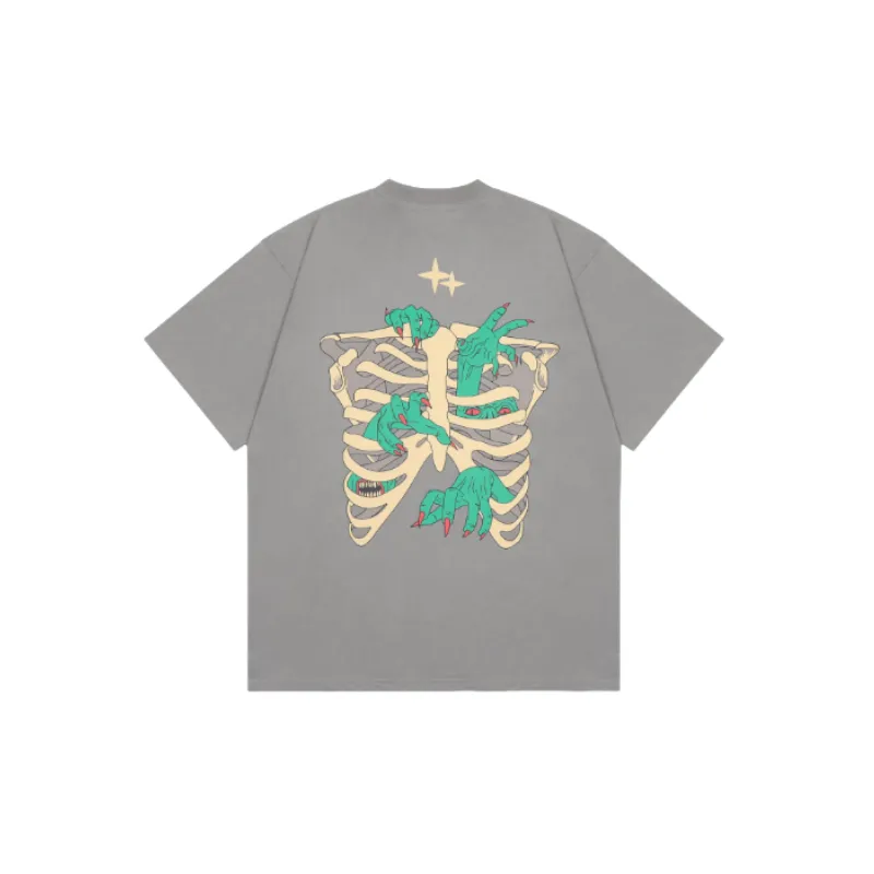Trendy Casual Loose Skull T Shirt-1