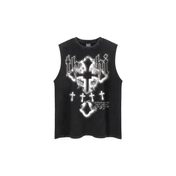 Trend Retro Letters Printed Short Sleeved High Street Leisure T shirt