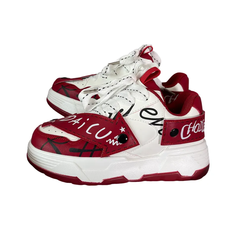Sporty Simple Skateboarding Shoes-0