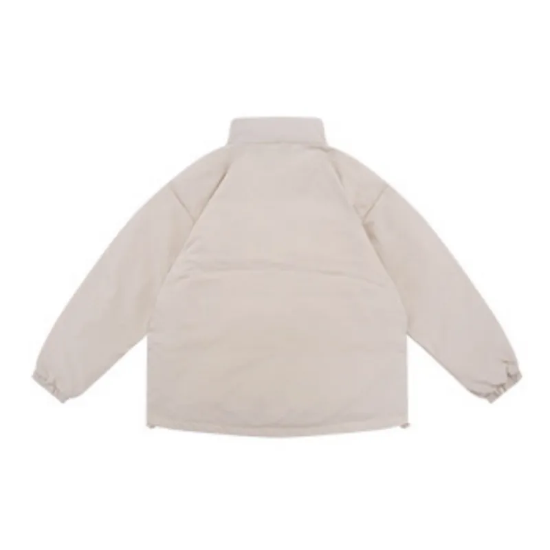 Casual Simple White Duck Down Jacket-3