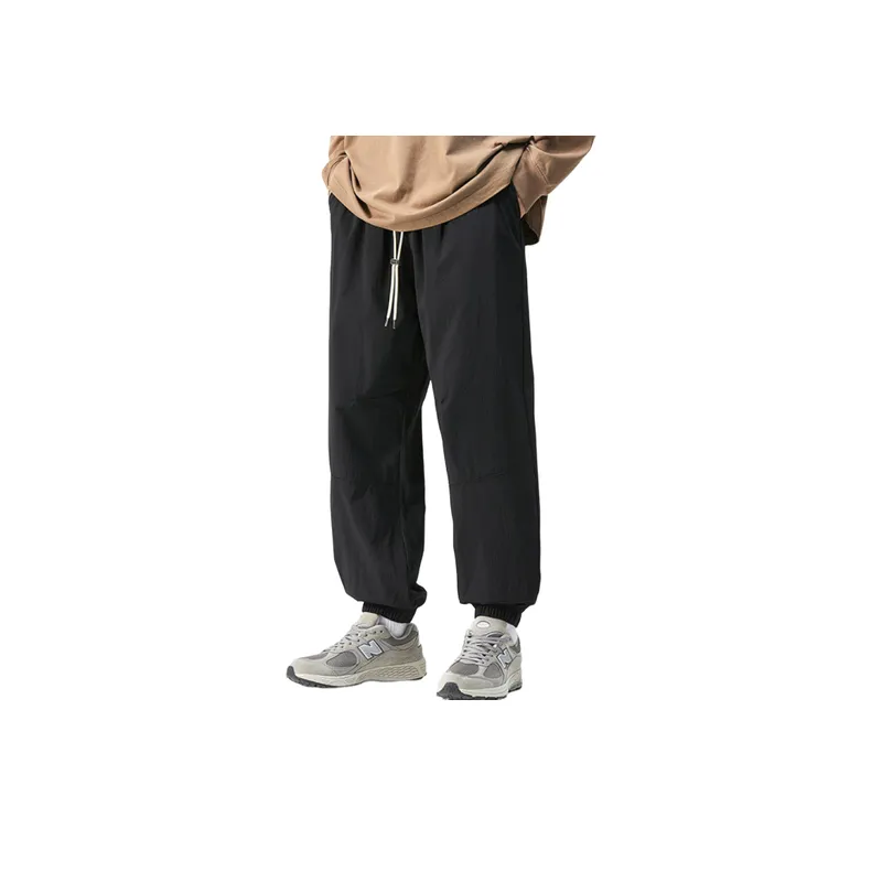 Thin Ice Silk Drawstring Ankle Pants-2