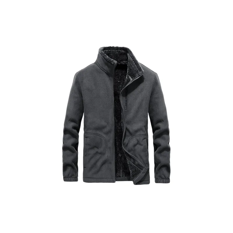 Casual Loose Blended Synthetic Fabrics Velvet Jacket-5