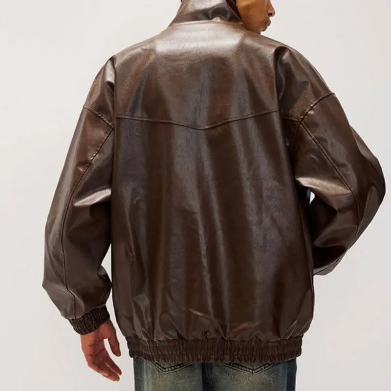 Funky Loose Leather Jacket-2