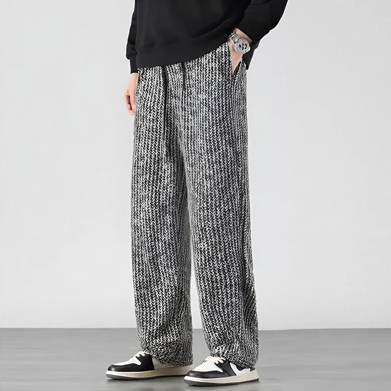 Casual Loose Terry Fabric Sports Pants-1