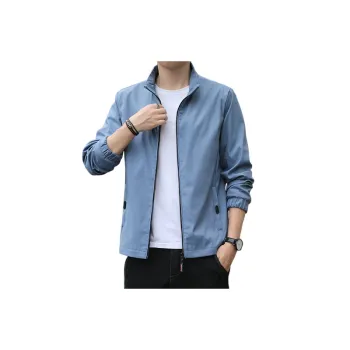Casual Simple Blended Synthetic Fabrics Jacket