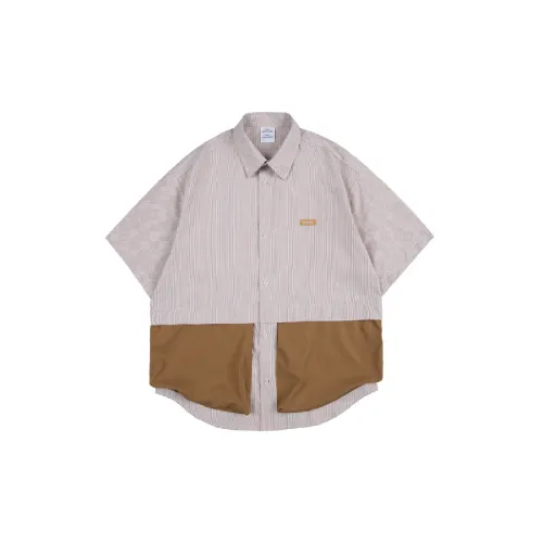 Fashionable Striped Cotton Blended Fabric Shirt