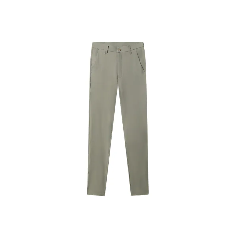 Simple Loose Blended Synthetic Fabrics Suit Trousers-1