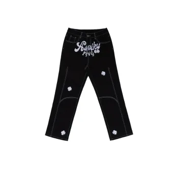 Graffiti Stitching Letter Trousers