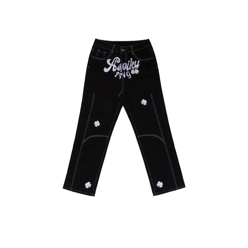 Graffiti Stitching Letter Trousers-0