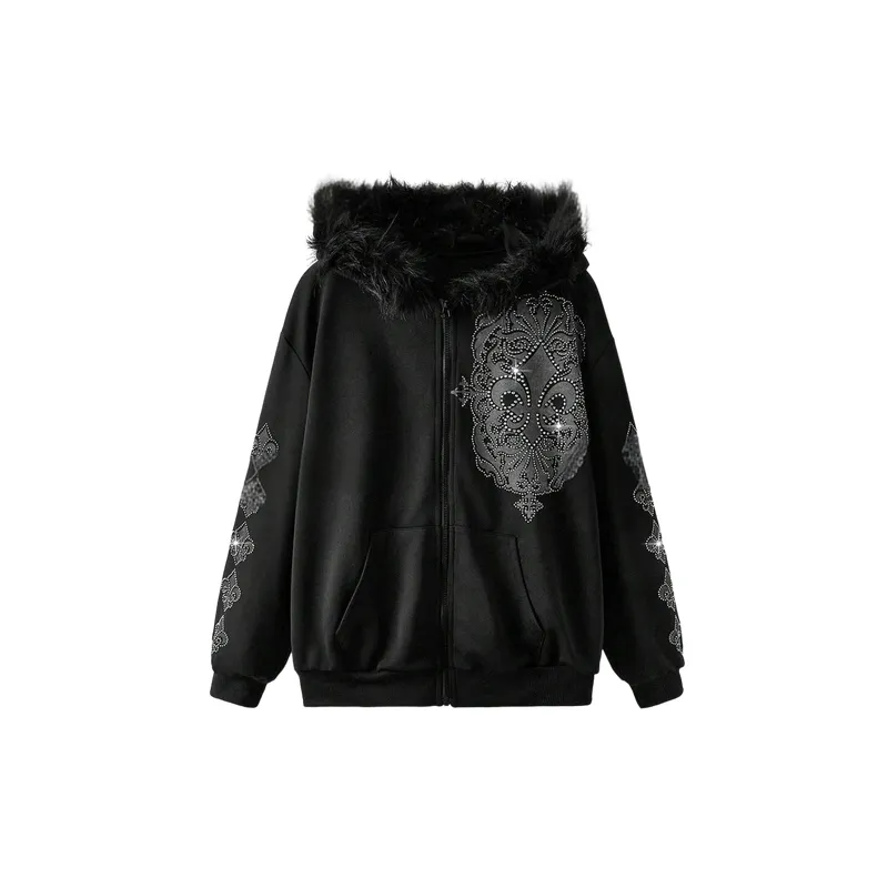 Fashionable Long Sleeve Zipper Sweatshirt-0