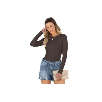 Casual Long Sleeve Polyester T Shirt Women