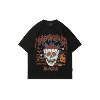 Round Neck Skull Print Summer T Shirt