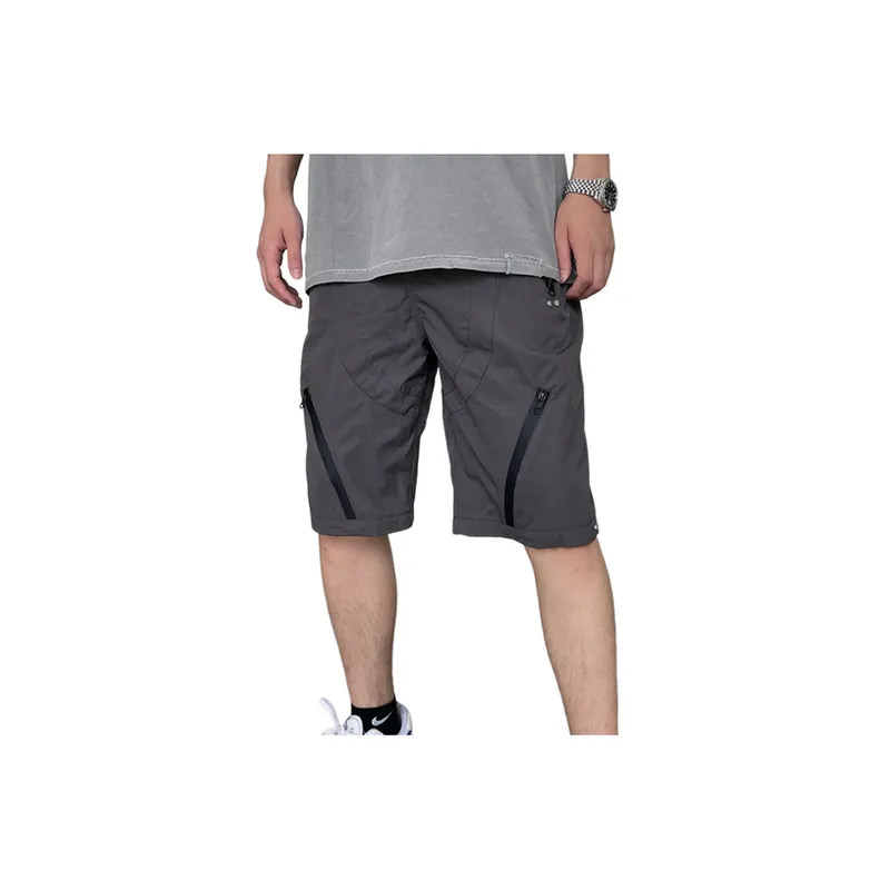 Functional Zipper Shorts with Loose Style-2