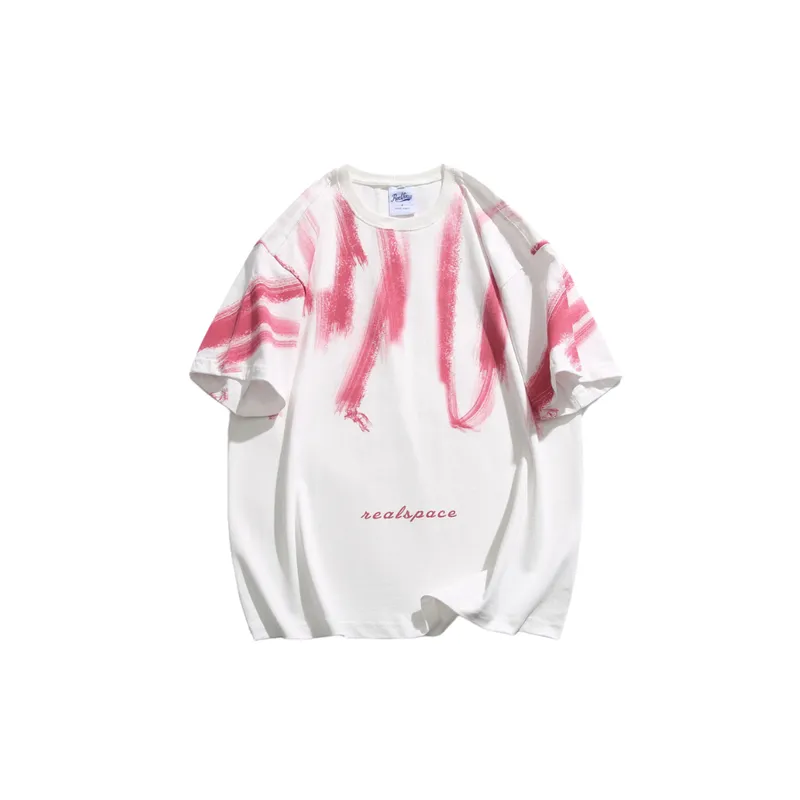 Loose Casual Short Sleeved High Street Tide Graffiti Shirt