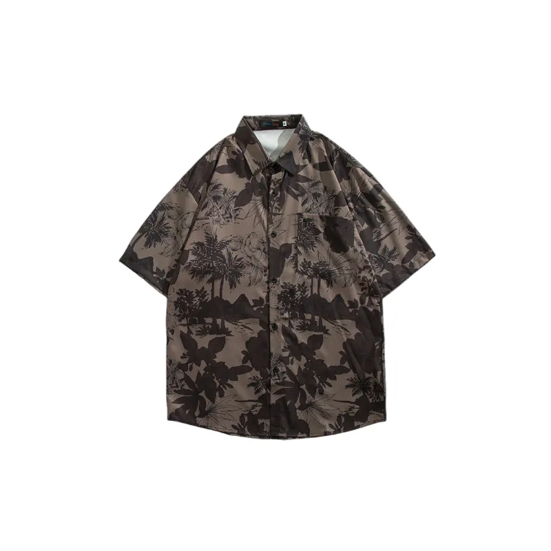 Retro Loose Polyester Shirt-0