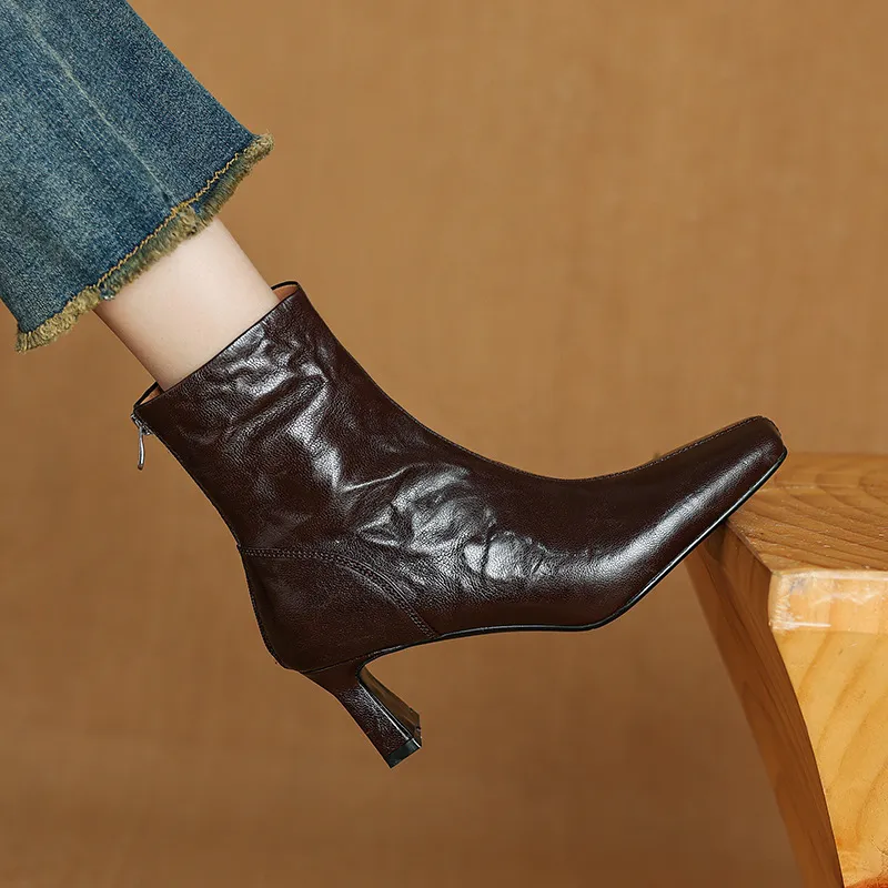 Simple Plain Ankle Boots-6