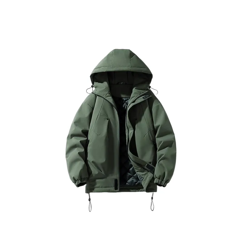 Simple Casual Blended Synthetic Fabrics Quilted Jacket-5
