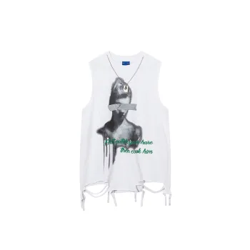 Loose Destroyed Hem Vest