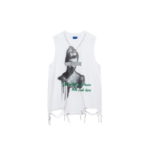 Pentagram Gradient Letters Printed Vest