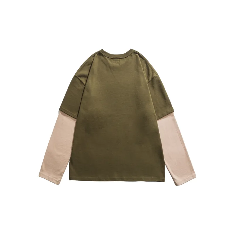 Pure Cotton Loose Long Sleeve T shirt-1