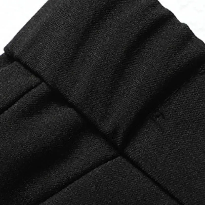 Casual Straight Leg Blended Synthetic Fabrics Suit Trousers-6