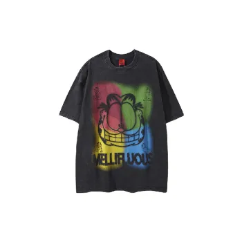 Fashionable Loose Cotton Blended Fabric T Shirt