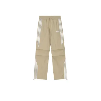 Side Stripe Splicing Wide Legged Casual Pants