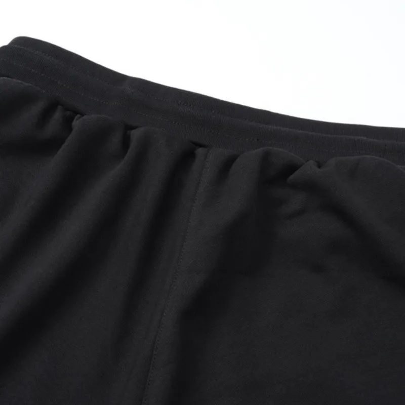 Street Letter Cotton Blended Fabric Sports Shorts-2