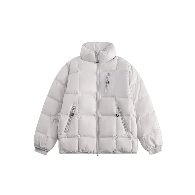 Basics Simple White Duck Down Jacket-0