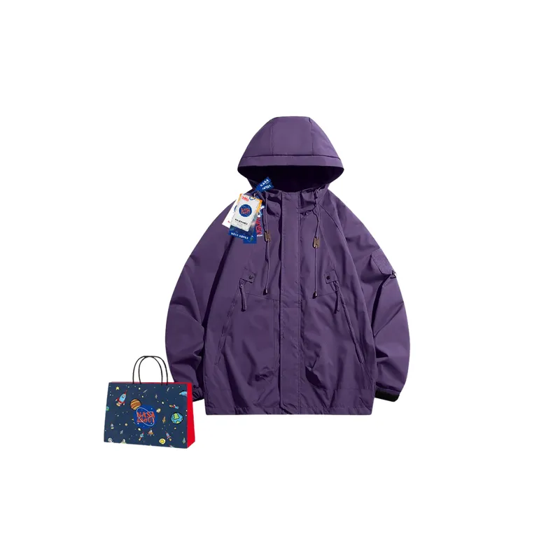 Loose Fashionable Blended Synthetic Fabrics Outdoor Jacket-0