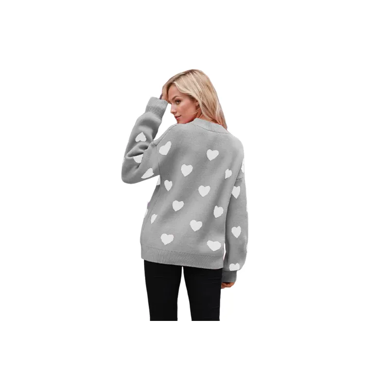 Casual Loose Knitted Fabric Sweater Women-3