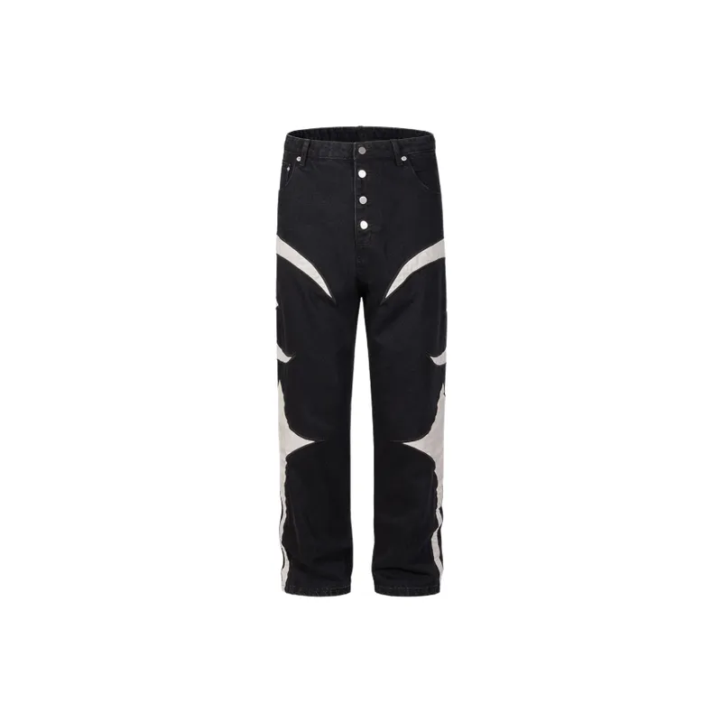 Trendy Washed Embroidered Jeans-0